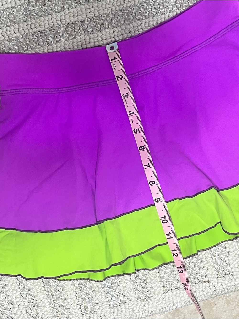 Sofibella purple and Green Layered Tennis/Pickleball Skirt S - Picture 2 of 5